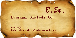 Brunyai Szalvátor névjegykártya